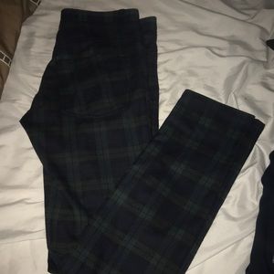 Zara Skinny Plaid Trousers